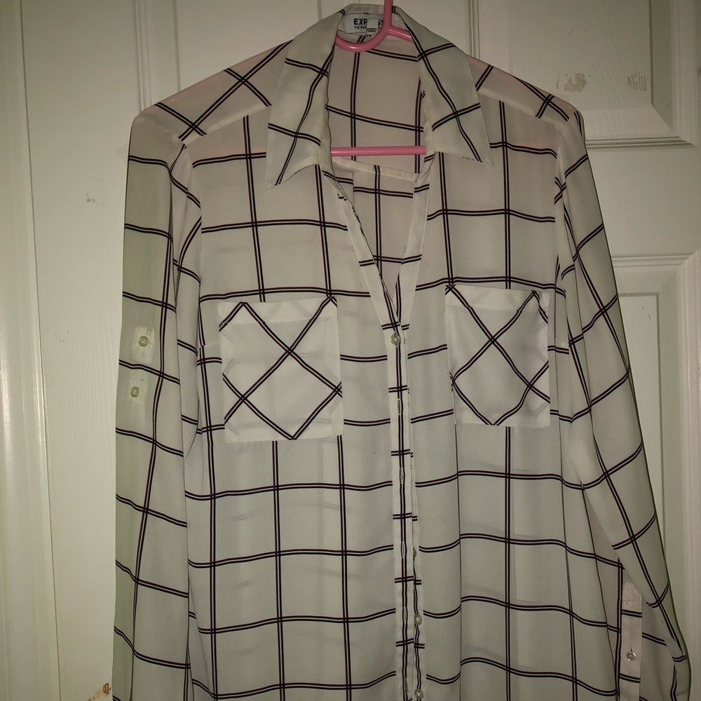 Express Button Down Blouse